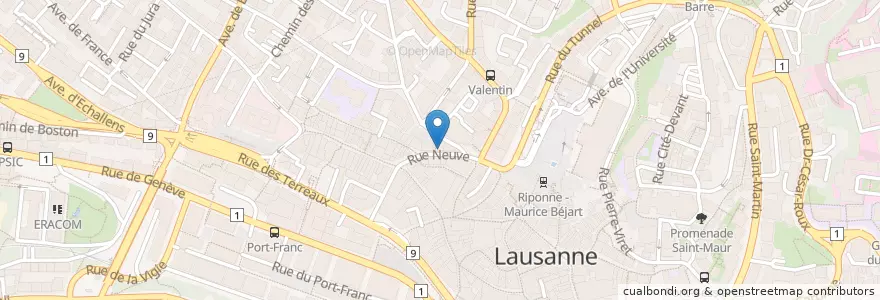 Mapa de ubicacion de Ephese en Schweiz/Suisse/Svizzera/Svizra, Vaud, District De Lausanne, Lausanne.