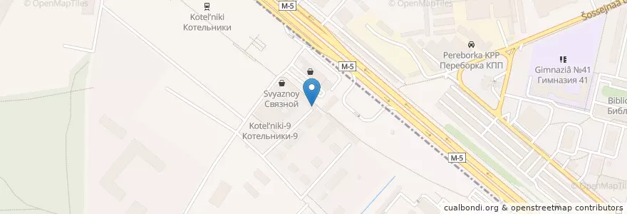 Mapa de ubicacion de Чебуречная en ロシア, 中央連邦管区, モスクワ州, Городской Округ Люберцы.
