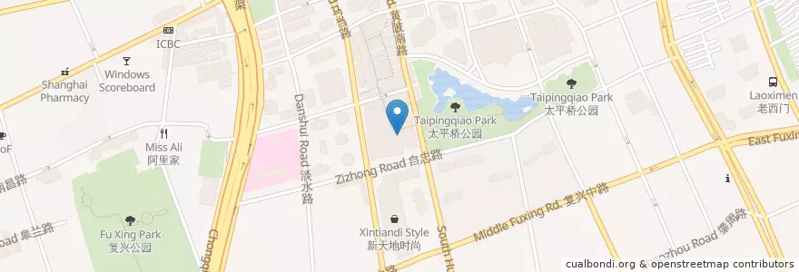 Mapa de ubicacion de Din Tai Fung (New World) en 中国, 上海市, 黄浦区.