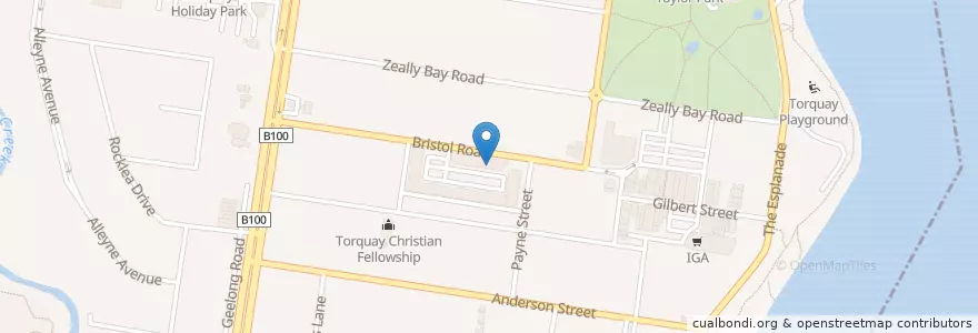Mapa de ubicacion de Boss Burger en Australia, Victoria, Surf Coast Shire.
