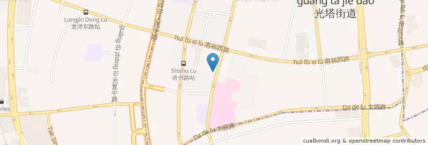 Mapa de ubicacion de 越秀区中医院 en Çin, Guangdong, 广州市, 越秀区, 光塔街道.