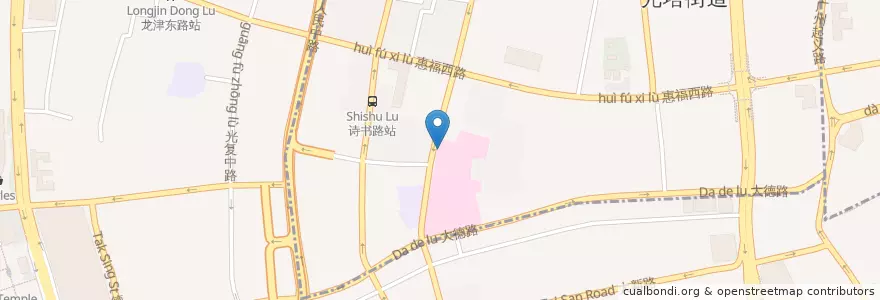 Mapa de ubicacion de 光塔派出所 en Çin, Guangdong, 广州市, 越秀区, 光塔街道.