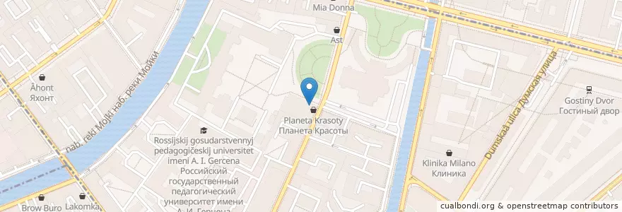 Mapa de ubicacion de Навина en Rusia, Северо-Западный Федеральный Округ, Óblast De Leningrado, San Petersburgo, Центральный Район, Округ № 78.