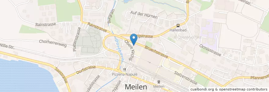 Mapa de ubicacion de Leutert Zahnärzte en 瑞士, 蘇黎世, Bezirk Meilen, Meilen.