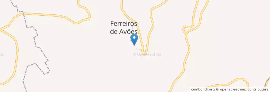 Mapa de ubicacion de Ferreiros de Avões en Portugal, Norte, Viseu, Douro, Lamego, Ferreiros De Avões.