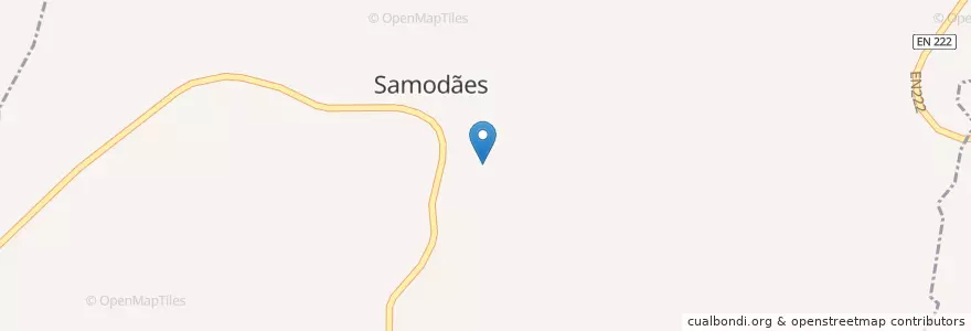 Mapa de ubicacion de Samodães en 포르투갈, 노르트 지방, Viseu, Douro, Lamego, Samodães.