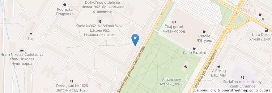 Mapa de ubicacion de Сбербанк en Rusia, Distrito Federal Central, Москва, Северо-Восточный Административный Округ, Район Отрадное.