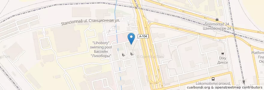 Mapa de ubicacion de Сбербанк en Russie, District Fédéral Central, Moscou, Северный Административный Округ, Тимирязевский Район.