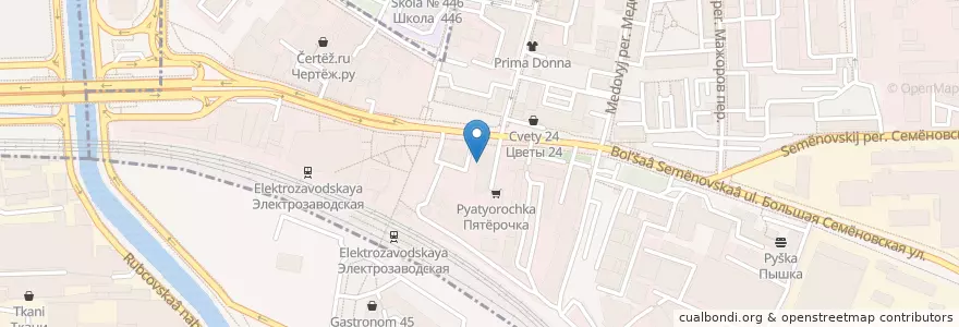 Mapa de ubicacion de Сбербанк en 俄罗斯/俄羅斯, Центральный Федеральный Округ, Москва, Восточный Административный Округ, Район Соколиная Гора.