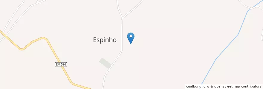 Mapa de ubicacion de Espinho en ポルトガル, Centro, Viseu, Viseu Dão-Lafões, Mangualde, Espinho.