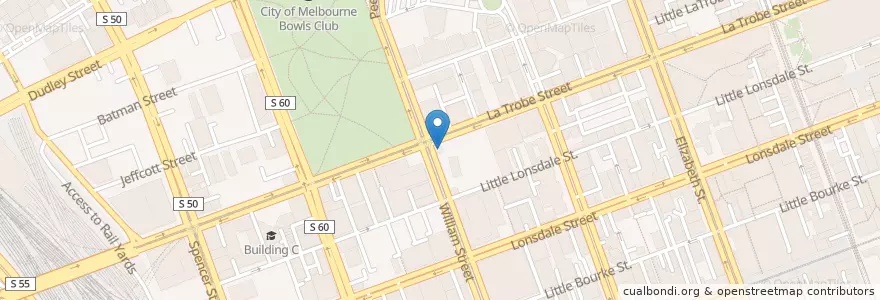 Mapa de ubicacion de The Mint en Australië, Victoria, City Of Melbourne.