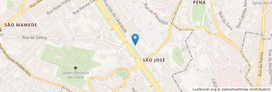 Mapa de ubicacion de Bicicletas Gira Estação 303 en Portugal, Área Metropolitana De Lisboa, Lisboa, Grande Lisboa, Lisboa, Santo António.