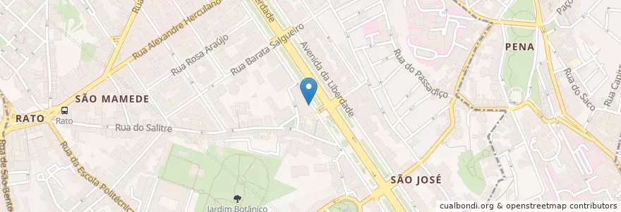 Mapa de ubicacion de Bicicletas Gira Estação 304 en 포르투갈, Área Metropolitana De Lisboa, Lisboa, Grande Lisboa, 리스본, Santo António.