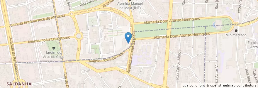 Mapa de ubicacion de Bicicletas Gira Estação 420 en Portugal, Metropolregion Lissabon, Lissabon, Großraum Lissabon, Lissabon.