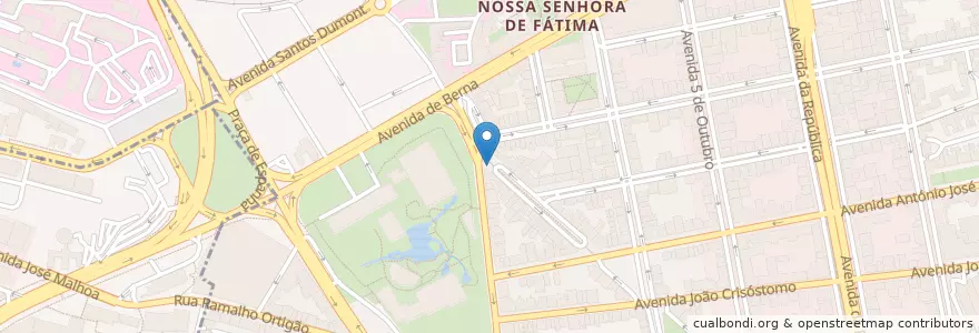 Mapa de ubicacion de Bicicletas Gira Estação 423 en 포르투갈, Área Metropolitana De Lisboa, Lisboa, Grande Lisboa, 리스본, Avenidas Novas.