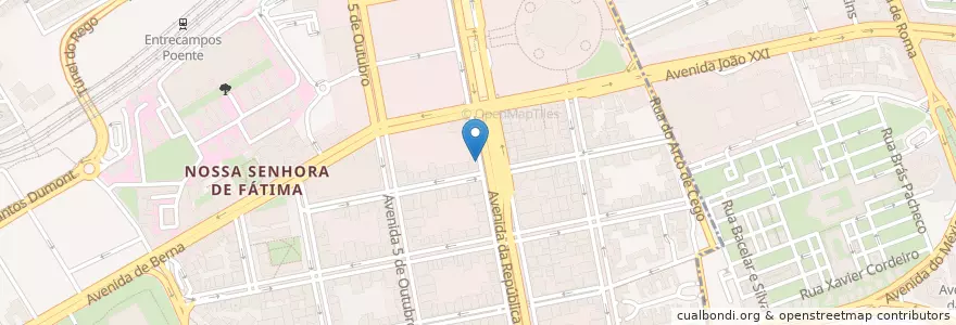 Mapa de ubicacion de Bicicletas Gira Estação 428 en البرتغال, Área Metropolitana De Lisboa, Lisboa, Grande Lisboa, لشبونة, Avenidas Novas.