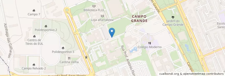Mapa de ubicacion de Bicicletas Gira Estação ### en Portugal, Metropolregion Lissabon, Lissabon, Großraum Lissabon, Lissabon, Alvalade.