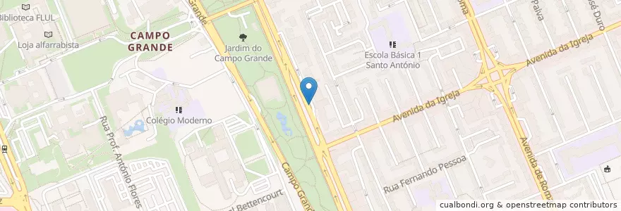 Mapa de ubicacion de Bicicletas Gira Estação 463 en 포르투갈, Área Metropolitana De Lisboa, Lisboa, Grande Lisboa, 리스본, Alvalade.