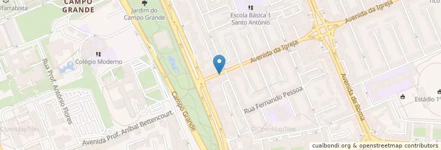 Mapa de ubicacion de Bicicletas Gira Estação 464 en ポルトガル, Área Metropolitana De Lisboa, Lisboa, Grande Lisboa, リスボン, Alvalade.