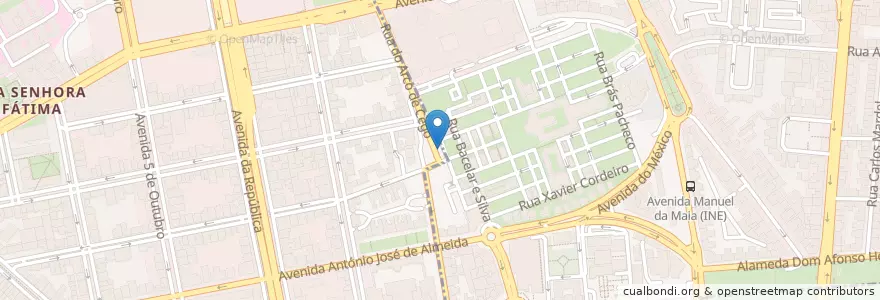 Mapa de ubicacion de Bicicletas Gira Estação 431 en البرتغال, Área Metropolitana De Lisboa, Lisboa, Grande Lisboa, لشبونة, Areeiro.