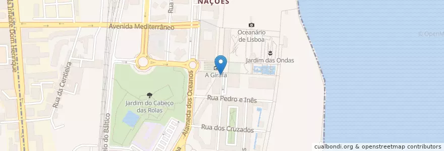 Mapa de ubicacion de Bicicletas Gira Estação 103 en Portogallo, Lisbona, Grande Lisboa, Lisbona, Parque Das Nações.
