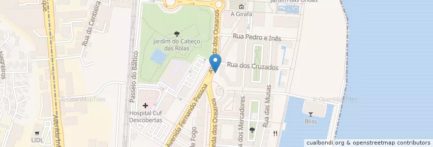 Mapa de ubicacion de Bicicletas Gira Estação 102 en 포르투갈, Lisboa, Grande Lisboa, 리스본, Parque Das Nações.