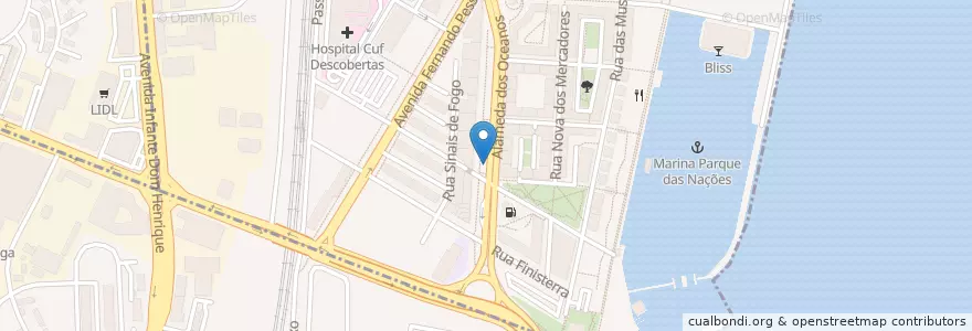 Mapa de ubicacion de Bicicletas Gira Estação 101 en Portekiz, Lisboa, Grande Lisboa, Lizbon, Parque Das Nações.