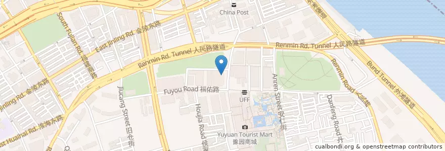 Mapa de ubicacion de 星巴克 en 中国, 上海市, 黄浦区.