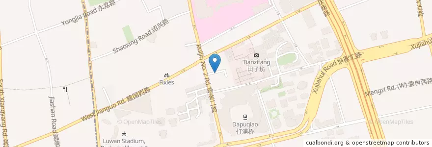 Mapa de ubicacion de Absurd en China, Xangai, Huangpu.