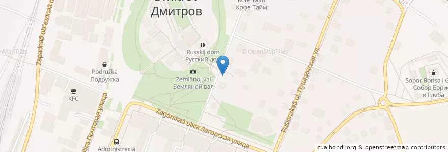Mapa de ubicacion de Вишневый сад en Rússia, Distrito Federal Central, Oblast De Moscou, Дмитровский Городской Округ.