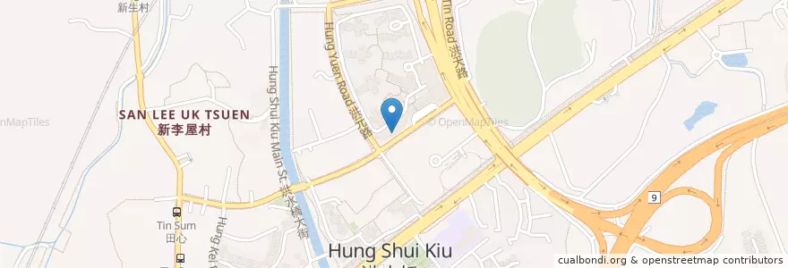 Mapa de ubicacion de MX及葡點 MX & Port Spot Cafe en China, Hong Kong, Cantão, Novos Territórios, 元朗區 Yuen Long District.