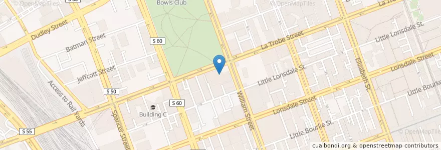 Mapa de ubicacion de Xtraction en Australien, Victoria, City Of Melbourne.