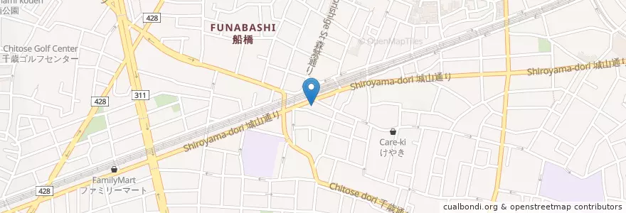 Mapa de ubicacion de みずほ銀行 en Jepun, 東京都, 世田谷区.