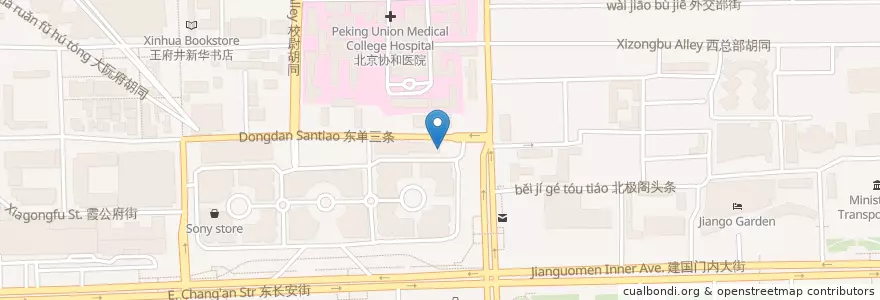 Mapa de ubicacion de 先锋剧场 en Chine, Pékin, Hebei, 东城区.