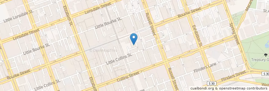Mapa de ubicacion de Momo Station en Australien, Victoria, City Of Melbourne.