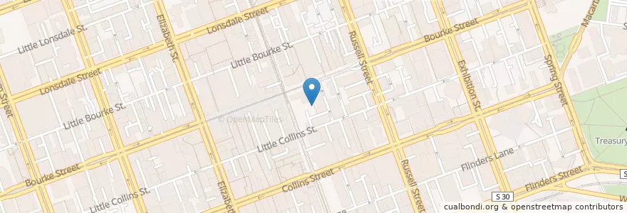 Mapa de ubicacion de VB Rolls en Avustralya, Victoria, City Of Melbourne.
