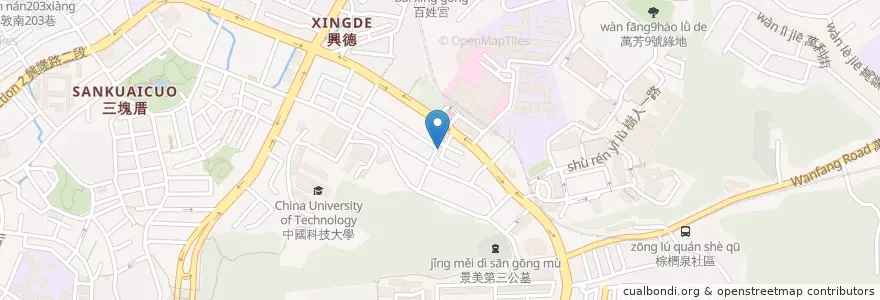 Mapa de ubicacion de 頂鼎麻油雞 en 臺灣, 新北市, 臺北市, 文山區.