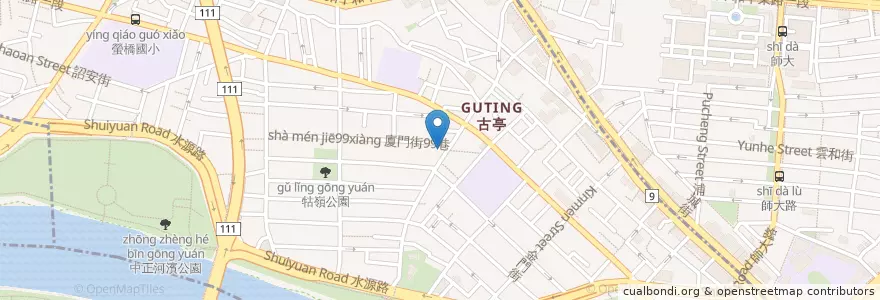 Mapa de ubicacion de 聖明宮 en Taiwan, New Taipei, Taipei, Zhongzheng District.