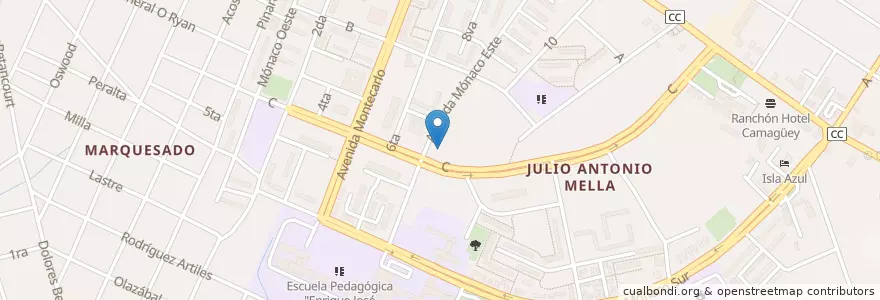 Mapa de ubicacion de Julio A. Mella en کوبا, Camagüey, Camagüey, Ciudad De Camagüey.