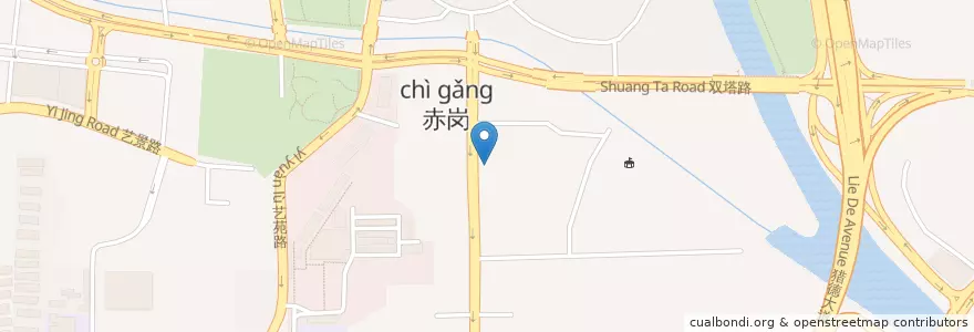 Mapa de ubicacion de Starbucks en چین, گوانگ‌دونگ, 广州市, 海珠区, 赤岗街道.