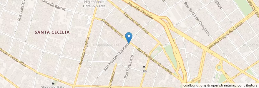 Mapa de ubicacion de Esfiha Chic en Brezilya, Güneydoğu Bölgesi, Сан Паулу, Região Geográfica Intermediária De São Paulo, Região Metropolitana De São Paulo, Região Imediata De São Paulo, Сан Паулу.
