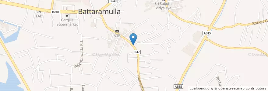 Mapa de ubicacion de Alumka en Sri Lanka, බස්නාහිර පළාත, කොළඹ දිස්ත්‍රික්කය.