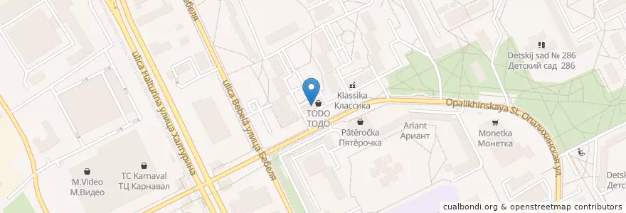 Mapa de ubicacion de ЯпонатМама en Russie, District Fédéral De L'Oural, Oblast De Sverdlovsk, Городской Округ Екатеринбург.