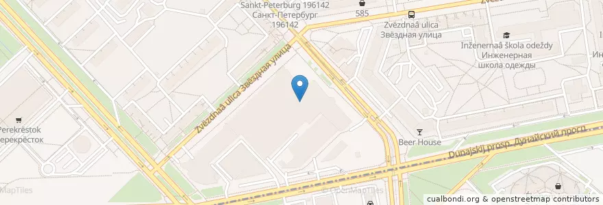 Mapa de ubicacion de Sberbank en Russia, Northwestern Federal District, Leningrad Oblast, Saint Petersburg, Московский Район, Округ Звёздное.