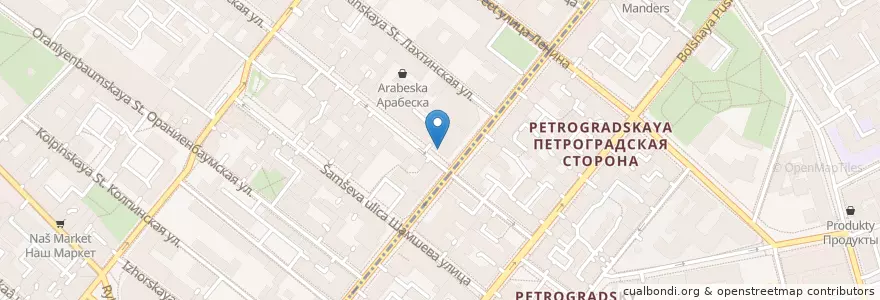 Mapa de ubicacion de Sberbank en Russia, Northwestern Federal District, Leningrad Oblast, Saint Petersburg, Petrogradsky District, Петровский Округ.
