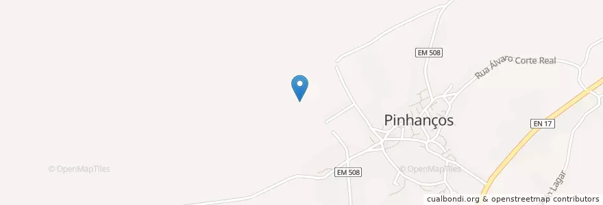 Mapa de ubicacion de Pinhanços en Portekiz, Guarda, Centro, Serra Da Estrela, Seia, Pinhanços.