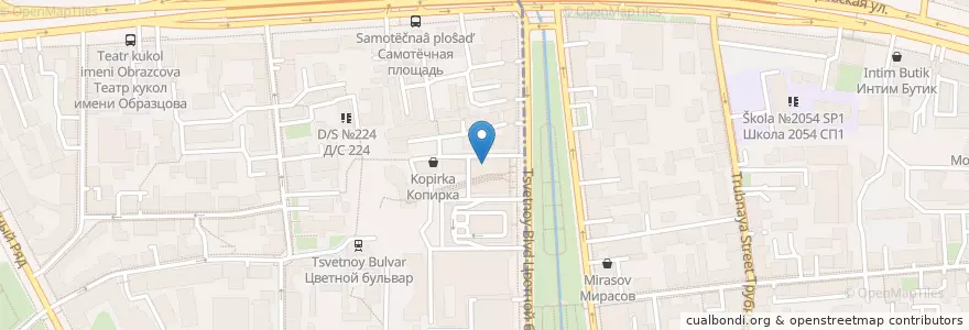 Mapa de ubicacion de 36,6 en Russie, District Fédéral Central, Moscou, Центральный Административный Округ, Мещанский Район, Тверской Район.