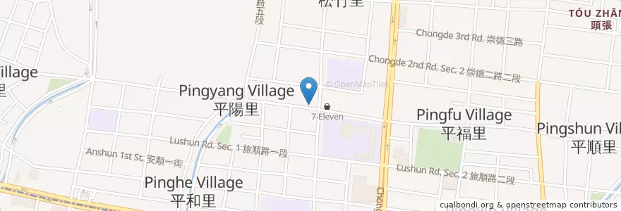 Mapa de ubicacion de Q burger en 타이완, 타이중 시, 베이툰 구.