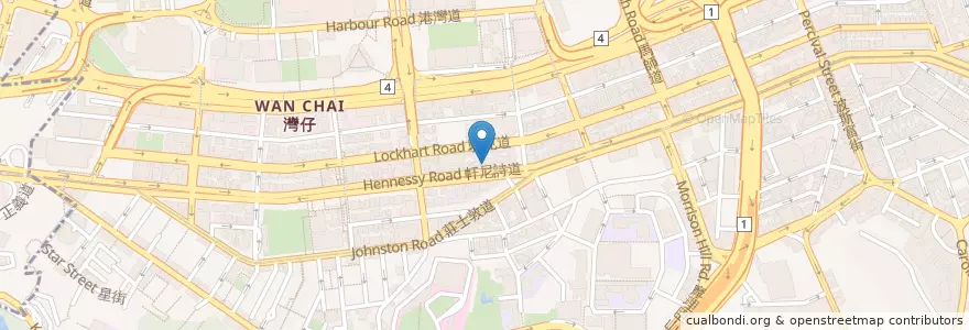 Mapa de ubicacion de 潮隆泰 Chiu Lung Tai en Chine, Guangdong, Hong Kong, Île De Hong Kong, Nouveaux Territoires, 灣仔區 Wan Chai District.
