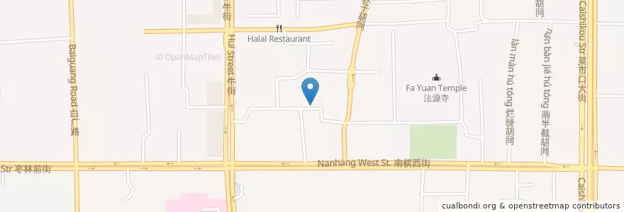 Mapa de ubicacion de 圆意轩（大益烤鸡） en China, Beijing, Hebei, 西城区.